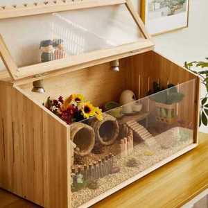 햄스터 집 케이지 놀이터 우드 기니피그 리빙박스