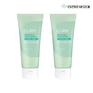 [15+10%] 김정문알로에 큐어 리알로에 젤리 폼클렌저 100ml 2개