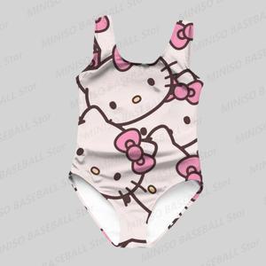 산리오 원피스 쿠로미 마이멜로디 헬로키티    수영복  레드 활 핑크 패턴  및 성인용 귀여운  여성