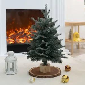 [플라워트리]크리스마스트리 미니트리 나무 무장식 고급 회색빛 가득찬트리 60cm 소형 테이블 탁상용 소품