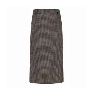 [하프클럽/온앤온]잔체크 사이드슬릿 H라인 스커트(JW2WSB36)