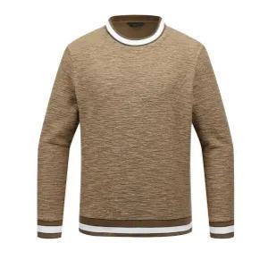 [링스골프][24FW] 남성 트위드 라운드 맨투맨  L11D3TR109_BR_CC