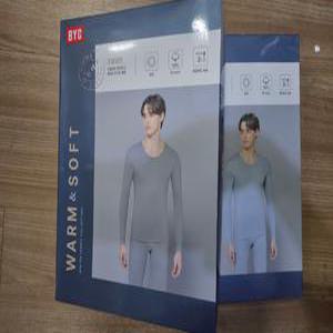 1 벌 BYC 순면 슬라이트 남상하 얇은 내의 내복 코튼 단색 면 100 % 시보리 청회색 그레이 갱수네  춘추용 남성용