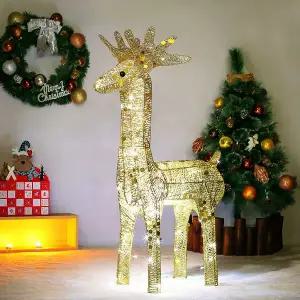 [도토로]110cm LED 반짝반짝 루돌프 사슴 장식(골드)