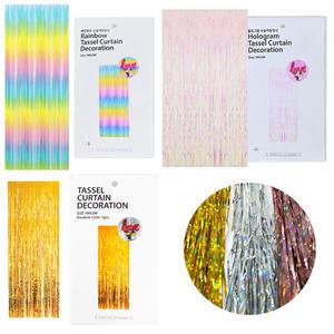 파티 수술커튼 장식 포토존 홀로그램 다양한 색상 이벤트 벽장식