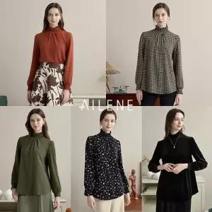 [런칭가 88,000원][엘렌느] 시그니처 스모킹 기모 티블라우스 5종
