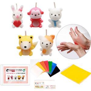 이야코 양초점토 (7장세트) 캔들 만들기재료 동물 캐릭터 양초공예 칼라클레이 DIY 미술