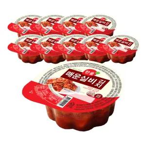 한울 매운 실비김치 80gx10팩 여행용 편의점 국산 팩 미니 라면 소포장 김치
