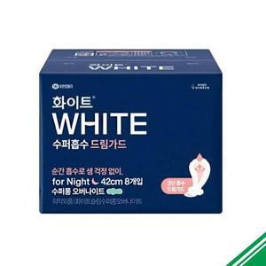(화이트) 수퍼흡수 수퍼롱 오버나이트 8개입  2팩