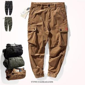 남자 골덴 카고바지 조거타입 코듀로이팬츠 건빵