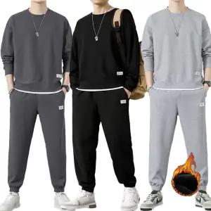 기모 트레이닝복 세트 남자 상하 츄리닝 와플 맨투맨 조거팬츠 운동복