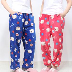국내산 남자 여자 캐릭터 커플 밍크 수면바지 스타램