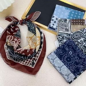 [제이큐]여성 패턴 쁘띠 면 사각 스카프 봄 가을 X ( 2매입 )