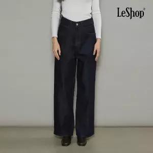[르샵] BOBPT012A 기모 안감 와이드 생지 데님 팬츠