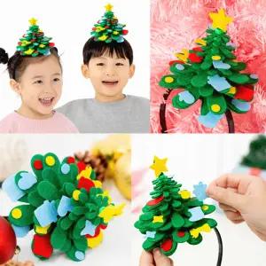 [문구티쳐] 민화샵 크리스마스 펠트 트리머리띠 만들기 DIY 펠트소품 크리스마스 머리띠