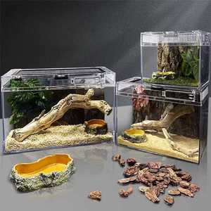 파충류 아크릴 사육장 뱀 도마뱀 내부세트 포함