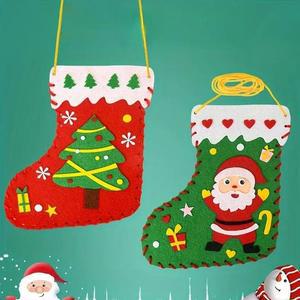 [큰손할인] 크리스마스양말DIY 펠트공예 만들기키트 부직포 가랜드 오너먼트 집콕놀이
