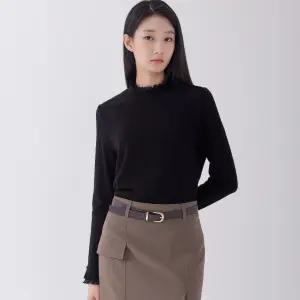 [지센] (3컬러) 골지 하프넥 긴팔 티셔츠 LFTSOA01