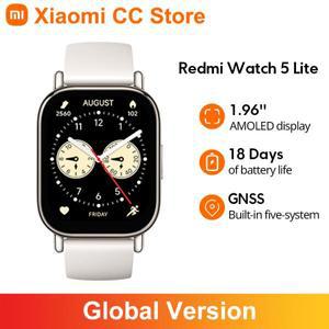 글로벌 버전 샤오미 호환 레드미 워치 5 라이트 1.96 인치 AMOLED 디스플레이 18 일 배터리 수명 내장 GNSS