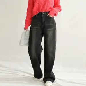 [피핀] 숏/롱 스판 밴딩 밍크 세미 와이드진 #710608