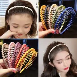 엄마랑 아가랑 커플 웨이브 무지 헤어밴드 유아 아동 초등 여아 여성 예쁜 머리띠 학생 어린이