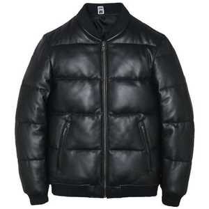 남자 양가죽 점퍼 다운 패딩 레더 숏 가을 겨울 램