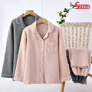 순면 누빔 잠옷 커플 파자마 겨울 수면복 신혼 중학생 여성 남성