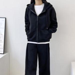 여자 겨울 실내체육복 후드집업 기모바지 세트 트레이닝복
