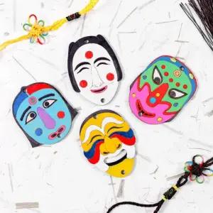 전통 탈 팬시우드 만들기 diy 키트 새해 명절 교육 체험 색칠 미술 재료 돌봄 늘봄 방과후 수업