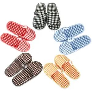 체크거실화/거실/다용도/슬리퍼/실내화/거실화/디자인/예쁜/실내/여성/겨울/실내용/천슬리퍼/가벼운/정리