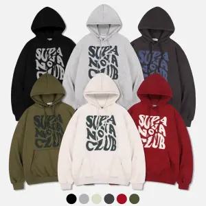 슈퍼 노바 클럽 로고 오버핏 후드 티셔츠 6COLOR