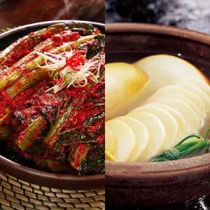 [여수사나이] 여수 돌산갓김치 2kg + 동치미 5kg 국내산 김치 HACCP