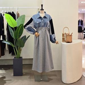 [대구백화점] [4CUS]데님 배색 스트링 원피스(FS5A3OP30598)