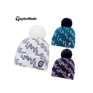 [하프클럽/테일러메이드]테일러메이드 여성 폼폼 비니 겨울 골프모자 TD407