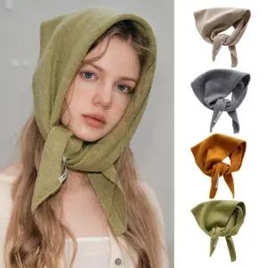 로란다 바부슈카 니트 여성 삼각 넥워머 숄 목도리 머플러