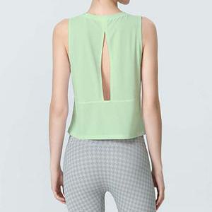 헬스나시 운동나시 여자민소매 스포츠 나시 - 뒤트임 민소매