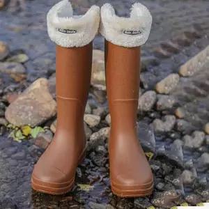 [하프클럽/알티피아]여자 겨울 따뜻한 털 안감 기모 롱 레인 부츠 장화