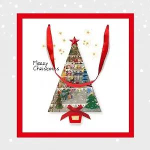 크리스마스 트리 쇼핑백 (10개 1세트)