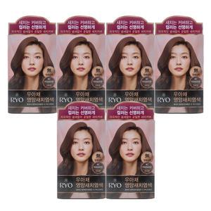 려 우아채 영양새치크림 염색약 6C 커피브라운 6개