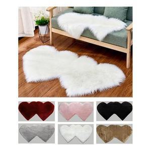 장모 가정용 침실 35x 러그 쌍하트 소파 카페트 패드 긴털 발판 70cm 발매트