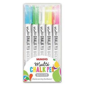 세트 5색 유리 2P 초크펜 수업 워터 보드 철판 멀티