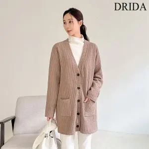 [엄마옷드리다] 봄 가을 여성 브이넥 와플 롱가디건 빅사이즈 니트 가디건 40 50대 미시 중년여.._P3879...