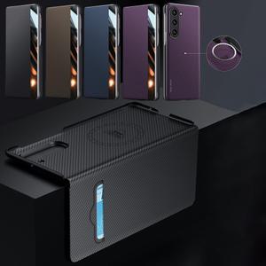 갤럭시 z폴드 7 6 5 4 가죽 카본 패턴 마그네틱 링 내장 맥세이프 호환 플립 커버 카드 지갑 지폴드 케이스