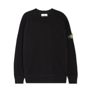 [스톤아일랜드] 남성 와펜 패치 블랙 니트 K1S155100036 S00B5 V0029