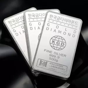 [한국금다이아몬드] [한국금다이아몬드] 실버바 AG 500g 999.9 은투자 은시세