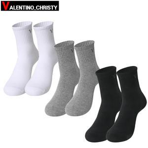 발렌티노크리스티 남성 면100 캐쥬얼 무지 중목 양말_6족
