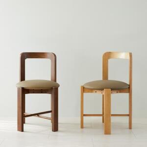 오르 원목의자 가죽좌판 식탁의자 카페 인테리어 의자 1개