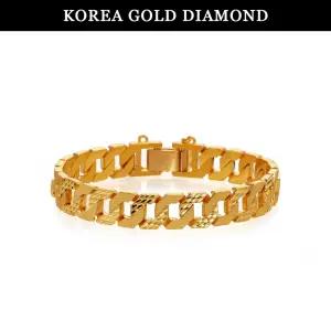 [한국금다이아몬드] 순금 팔찌 24K 남자 팔각 콤비 면 체인 금팔찌 56.25g