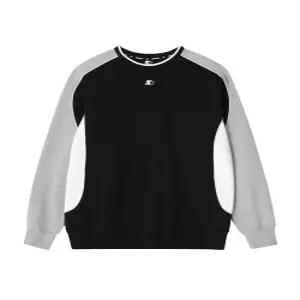 [스타터 블랙라벨]웨이브 로고 스크립트 해비 스웨트셔츠 (블랙) SA243IMM27_BLK