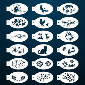 페이스 페인팅 스텐실 DIY 스텐실 템플릿, 세척 가능한 페이스 드로잉 메이크업 템플릿, 쇼 생일 크리스마